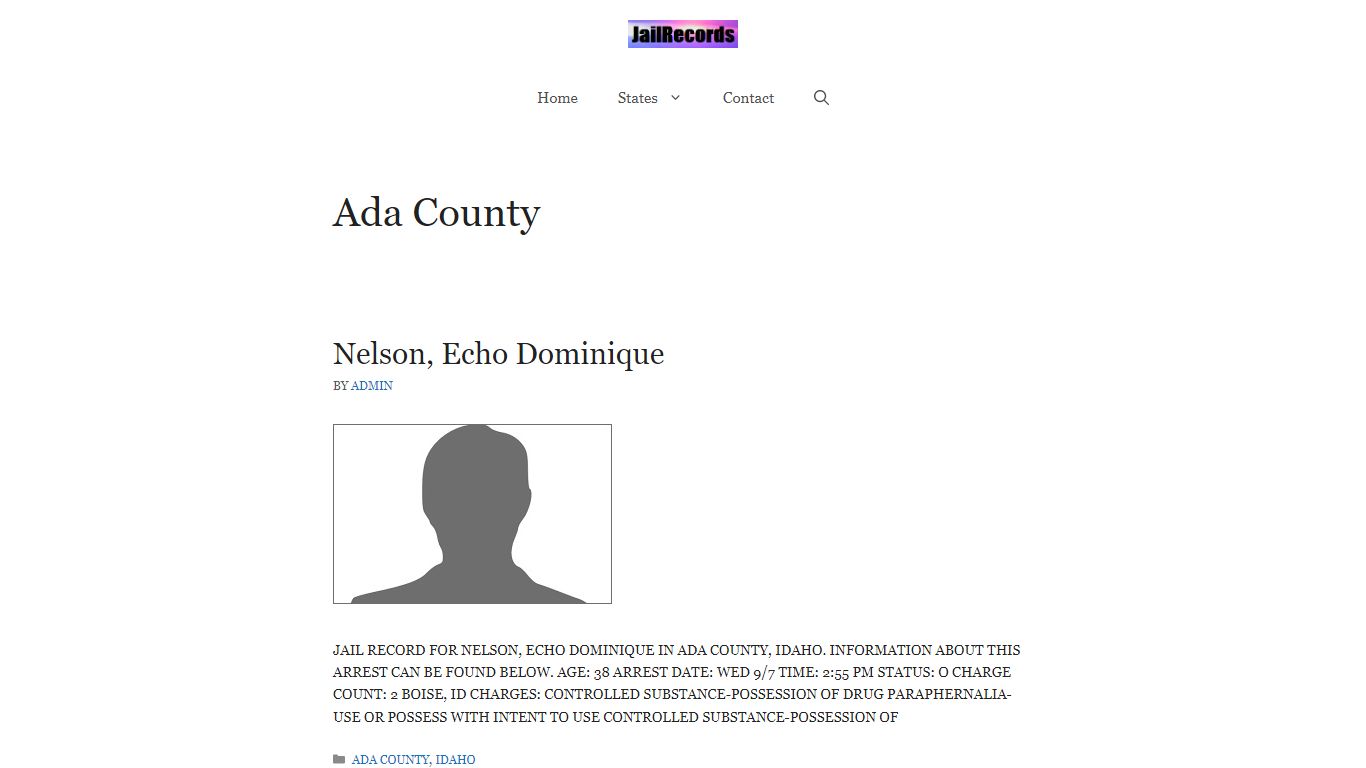 Ada County Arrest Records